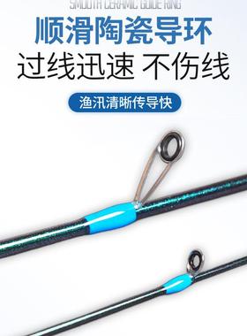 实木微竿碳素实心竿稍ul路亚GCB竿套超弹射马口竿卷线 线器装物溪