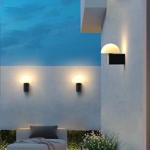 户防水感壁灯庭院简应约半球灯别墅外墙外灯球形花园阳台墙壁灯