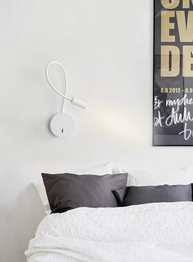 阅读灯壁灯床头主卧室开可折48037叠伸墙灯创意个性家用带壁关缩
