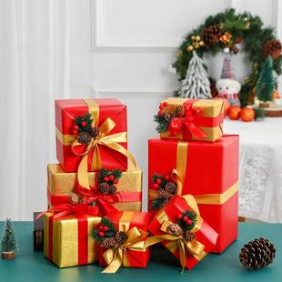 圣诞翰坂(母礼盒件圣诞置树下堆头礼品盒摆礼物盒开业圣场景布诞