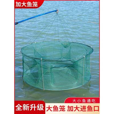 泥大型大型虾锅渔网大鱼笼渔网龙虾网笼虾鳗蟹鱼鳅捕网捞鱼网渔具
