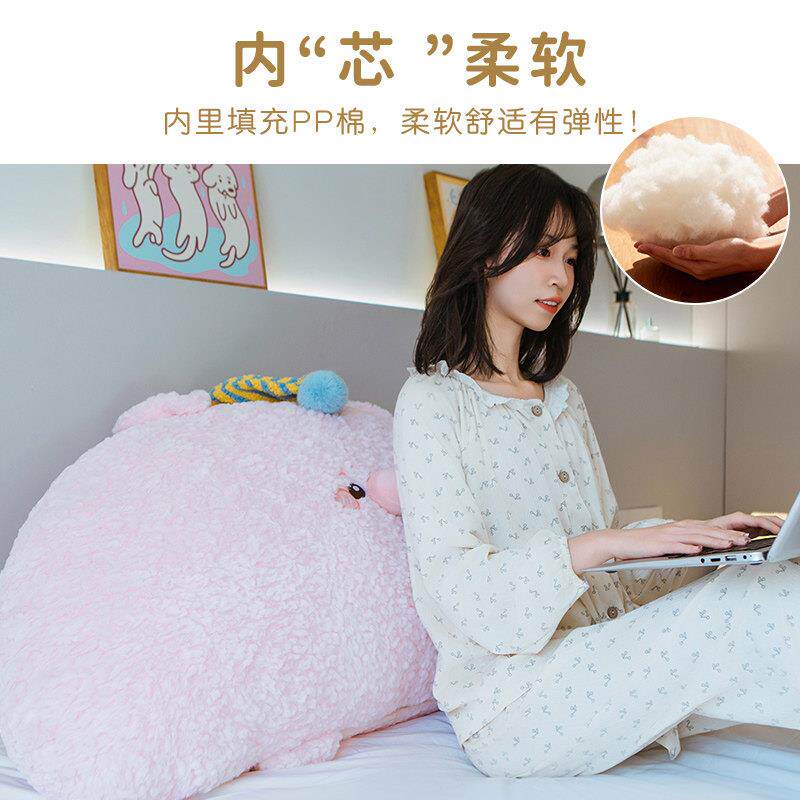可爱企鹅上床头垫软hh3846靠包大背可拆洗卡通大象床靠枕小猪沙靠