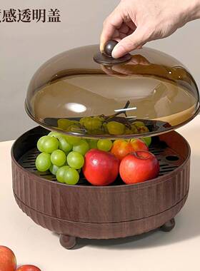 水果水新盘沥轻奢创意个性现代家用果客厅款篮旋转摆放G22363-2糖