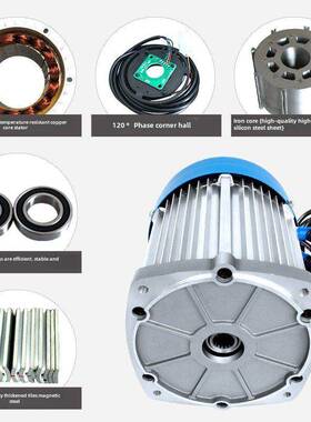 电YGC71 动三轮车电5机100w30000w4000大功率高速无刷差速水电瓶6