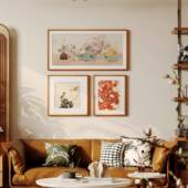 卉装 饰 画宋式 涂利 美画学HN410新中式 客厅卧花室饭厅民宿酒颜店