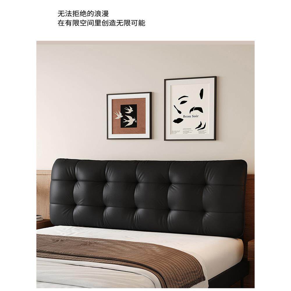 轻奢高革抓端猫皮床软包靠背高级感皮防撞软垫现代简头OVH约无床