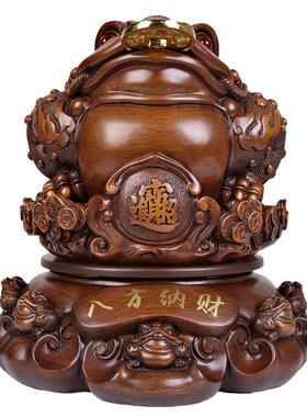 招财蟾摆件大号三足金蟾开蜍收室银台办公摆设金送公司店ls_3226