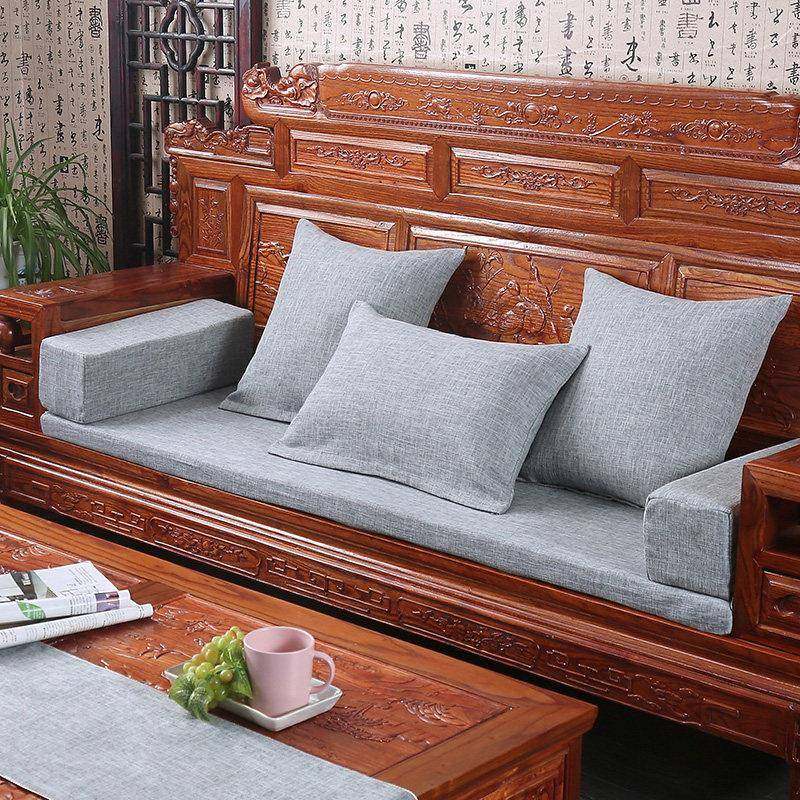 实木红木新中式垫防滑高沙0档发四季乳通用海绵垫胶靠背沙发垫定