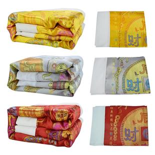 真丝织锦棉被单被 褥子 老人冲喜铺盖殡葬用品 寿被 男女寿衣被褥