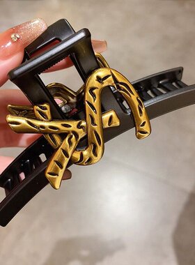 名狐轻奢金标大号鲨鱼夹发量大