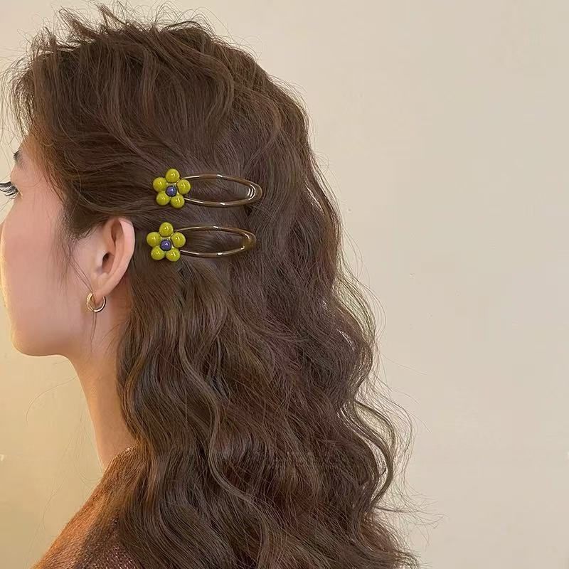 可爱花朵发夹女2025新款高端前额bb夹侧边夹碎发刘海夹高级感发卡