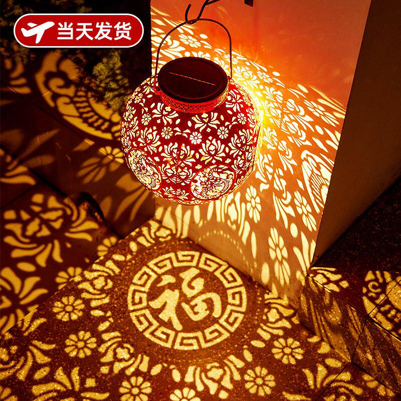 灯笼新款2025太阳能红灯笼元宵喜庆户外防水家用阳台过年装扮挂饰