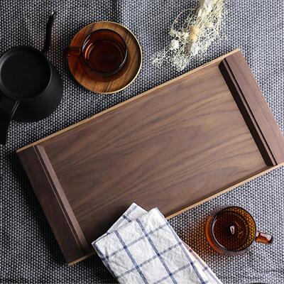 日本Kinto木质托 托盘长方形 茶具茶杯收纳盘家用水杯咖啡器具托