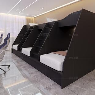 电竞酒店上下床电竞房专用双层上下铺宿舍青旅床太空舱高低五人床