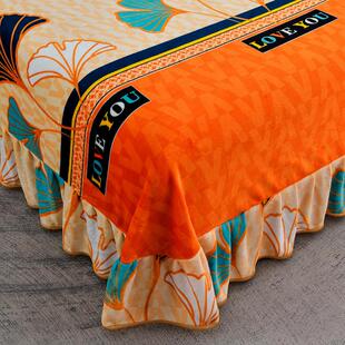 冬季床裙款牛奶绒床单单件冬季加绒单面毛绒法兰绒双人床单不掉毛