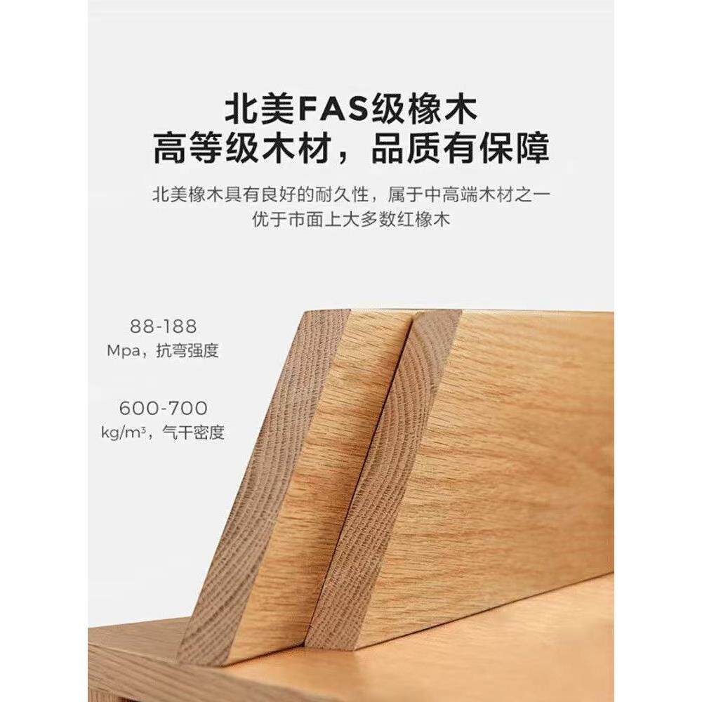 橡木衣柜家用卧室包安装实木柜子2025爆款出租房原木风大衣橱定制