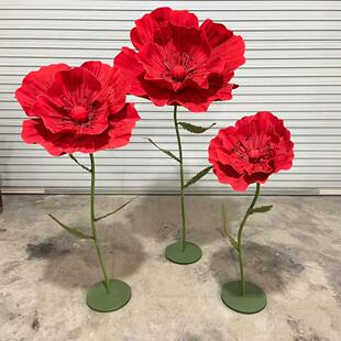 婚庆路引花成品泡沫花户外婚礼布置手工纸艺花橱窗道具装饰纸花