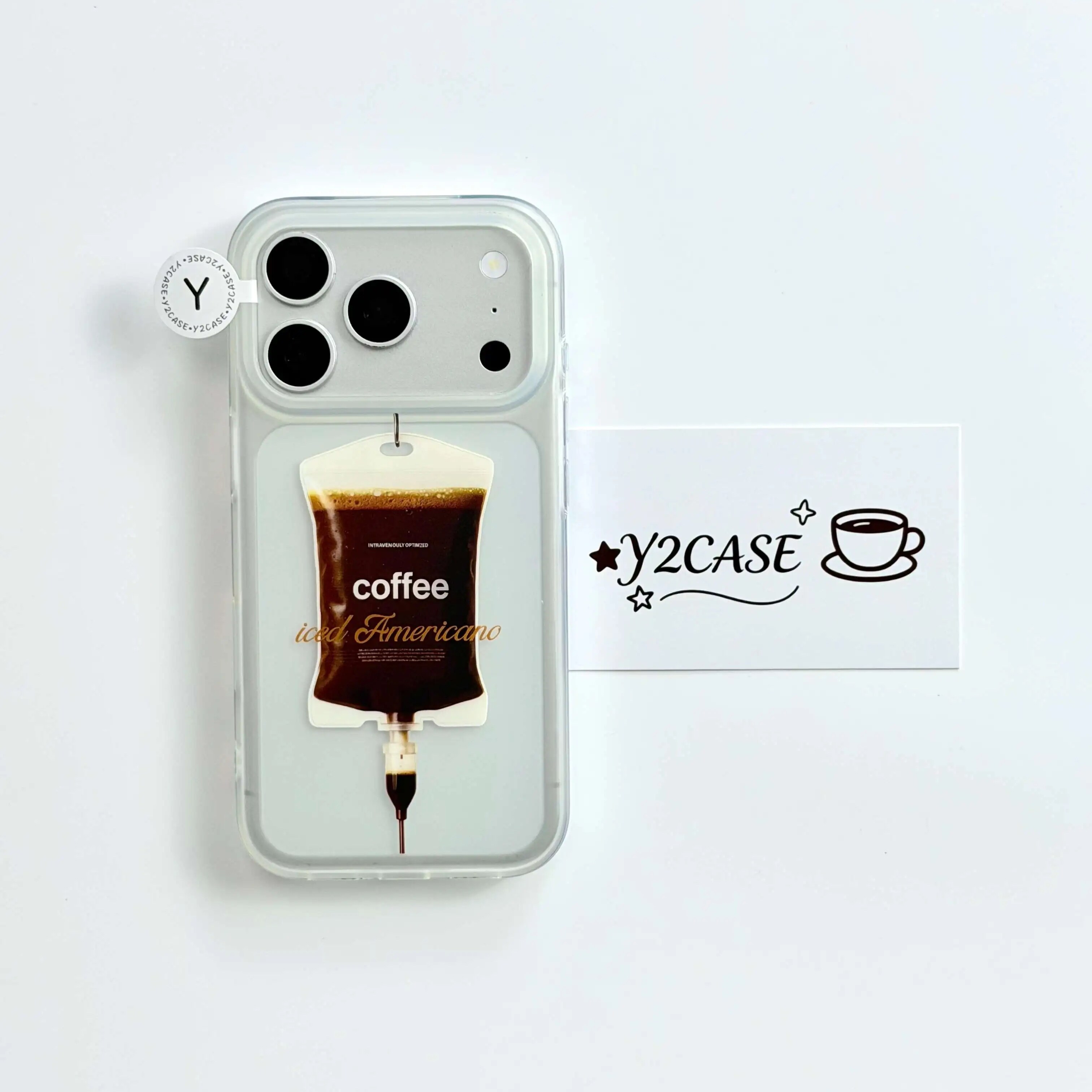 雨柠磨砂•ins风创意咖啡点滴续命中IMD双层手机壳适用iPhone · 单壳 iPhone 17防摔保护套