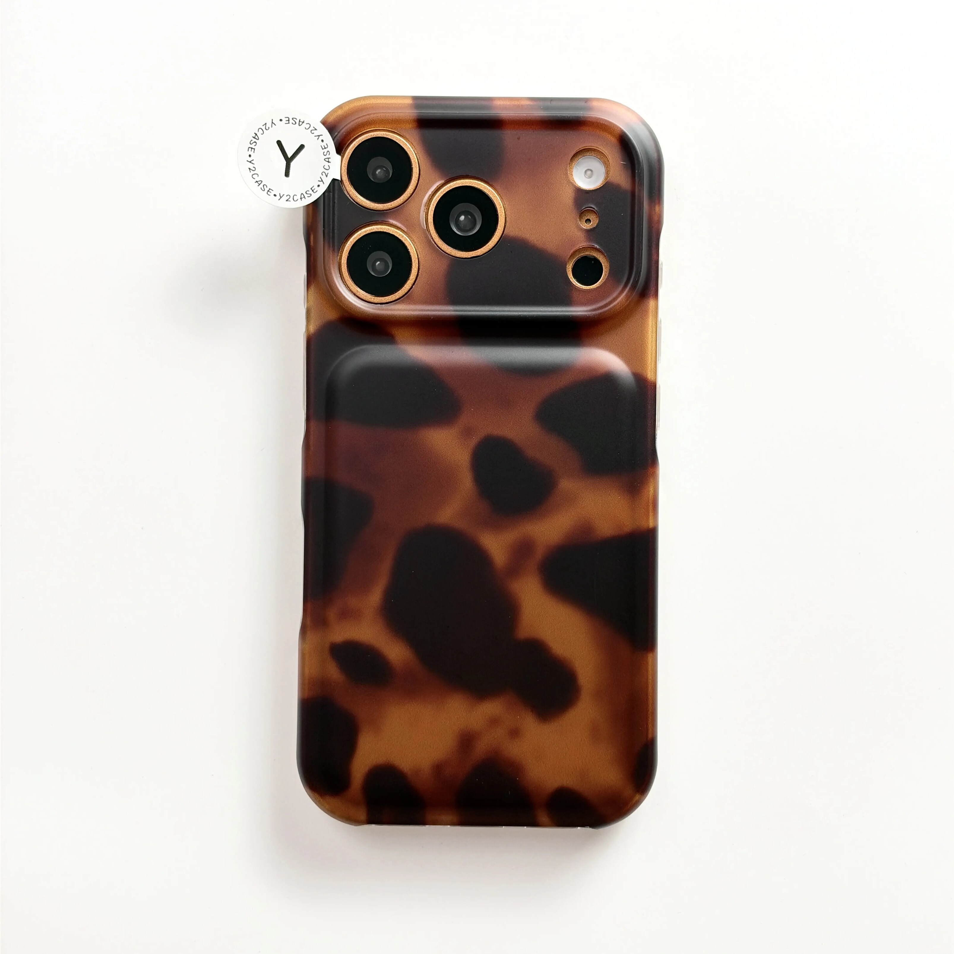 雨柠磨砂ins风秋冬琥珀豹纹IMD双层手机壳适用iPhone18新款苹果17日韩个性创意16小众15防摔保护套