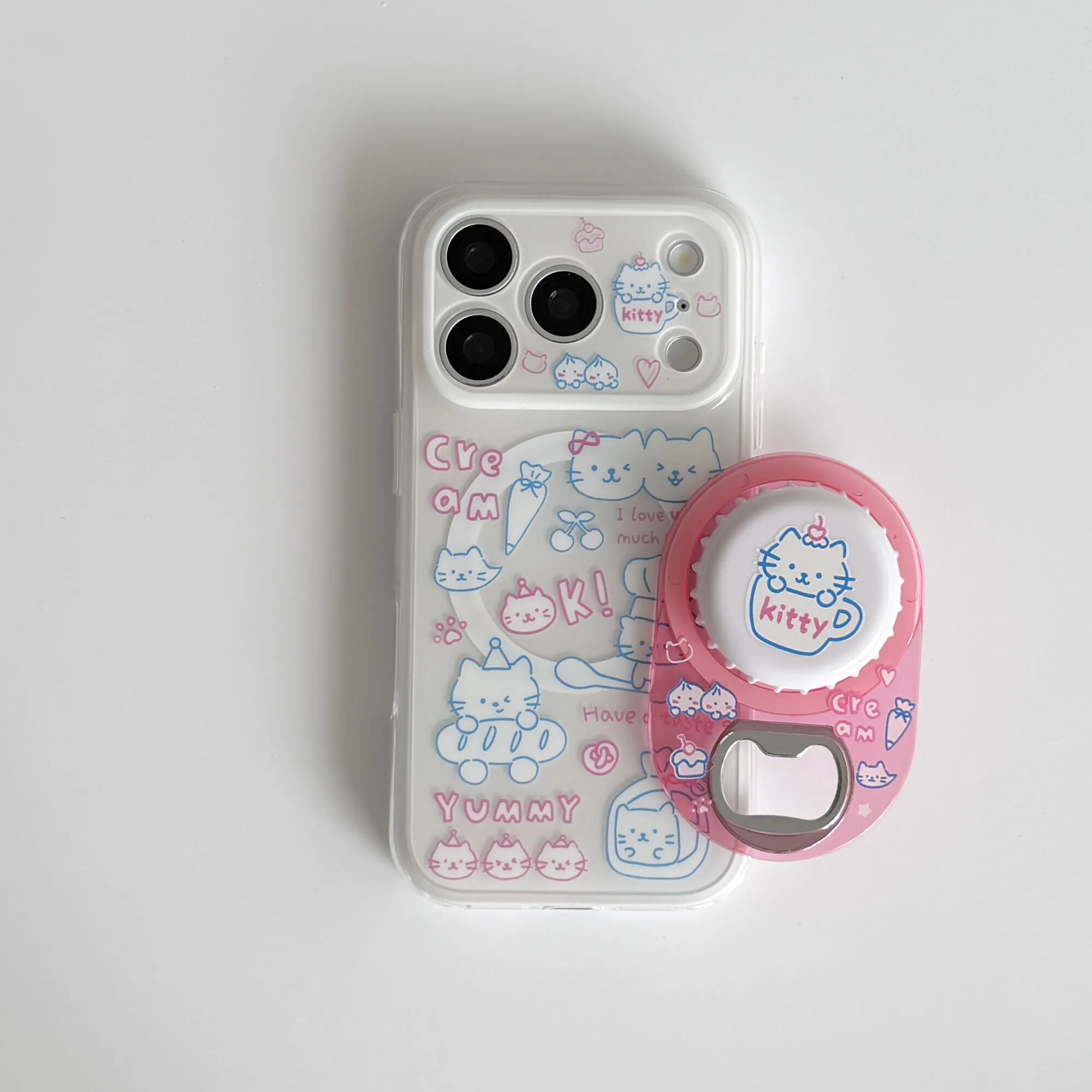 雨柠适用二合一磁吸厨师线条猫咪iPhone17Promax新款苹果16手机壳15卡通日韩INS可爱个性创意14防摔保护套
