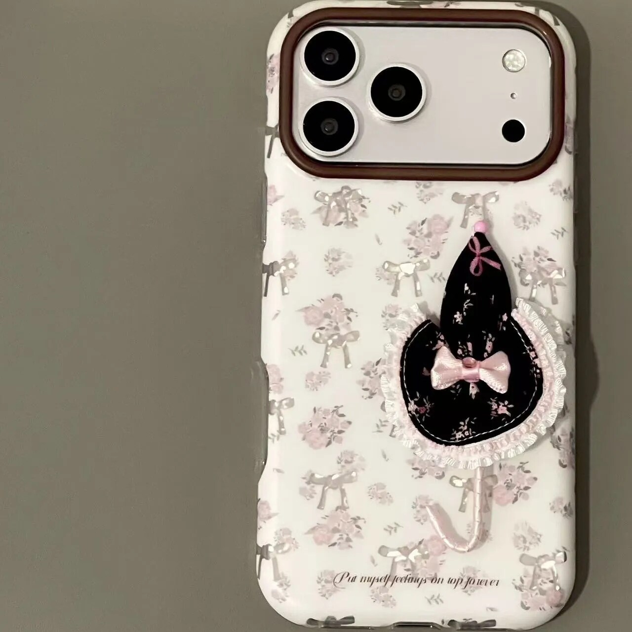 雨柠古早闪钻蝴蝶结花束雨伞适用iPhone18新款苹果17手机壳16个性创意日韩卡通ins15防摔保护套