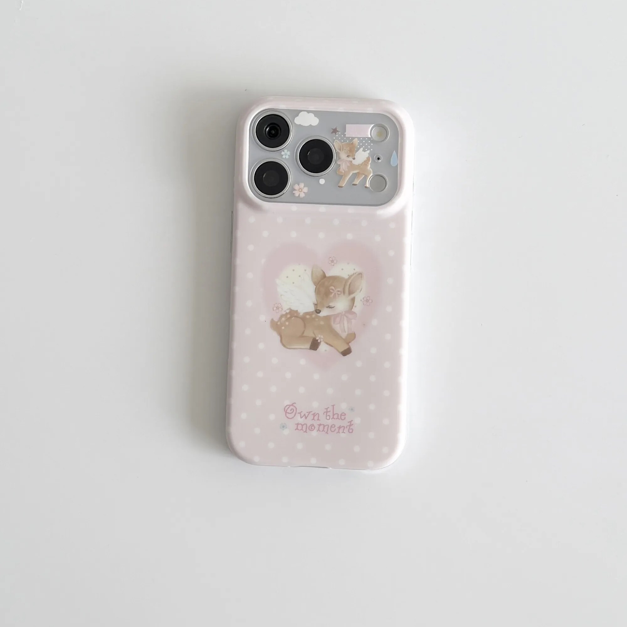 雨柠软萌可爱粉色蝴蝶结小鹿适用iPhone18新款苹果17手机壳软胶16日韩卡通INS个性创意15防摔保护套