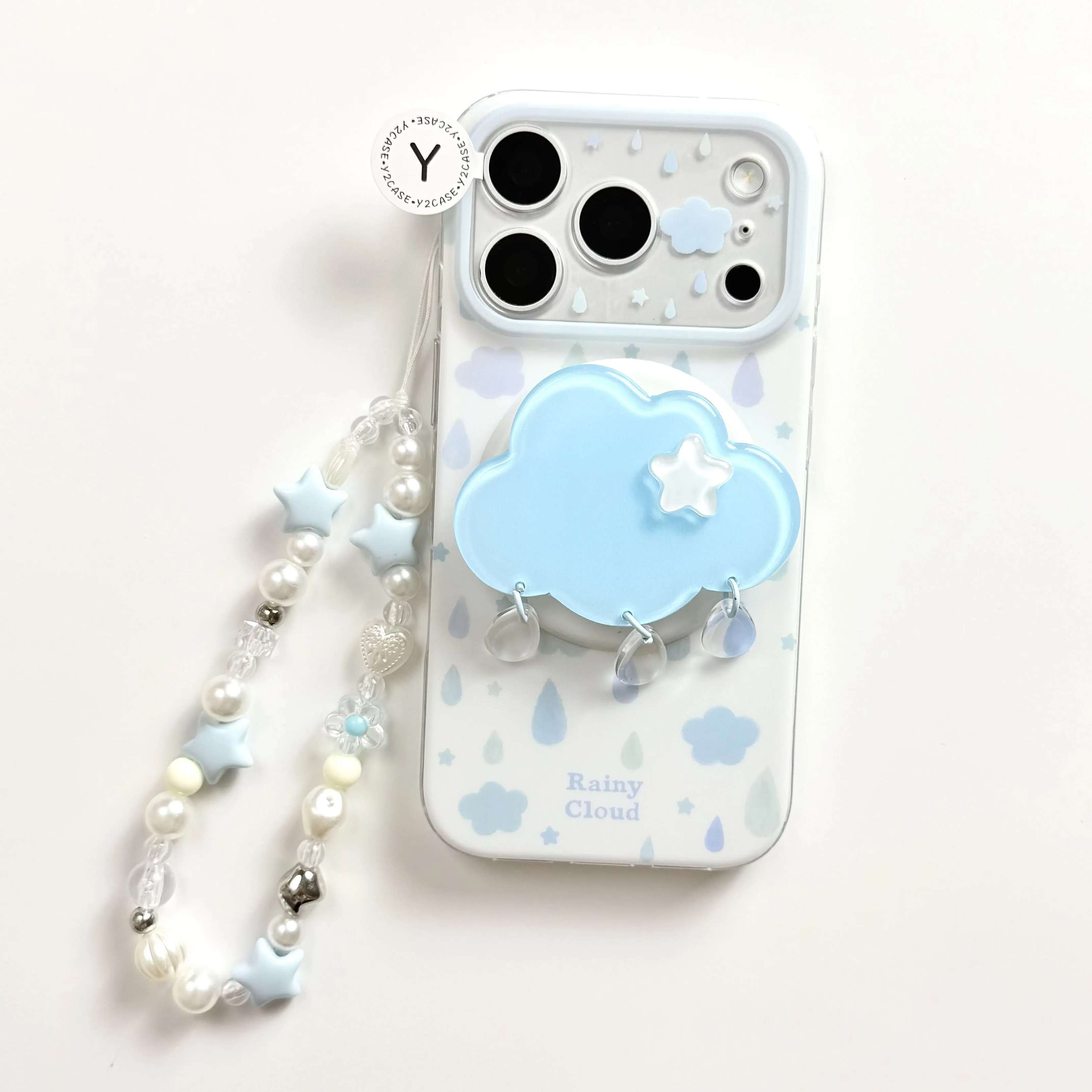 雨柠磨砂磁吸ins风简约蓝云星星IMD双层手机壳适用iPhone17Promax新款苹果16日韩15小清新14防摔保护套