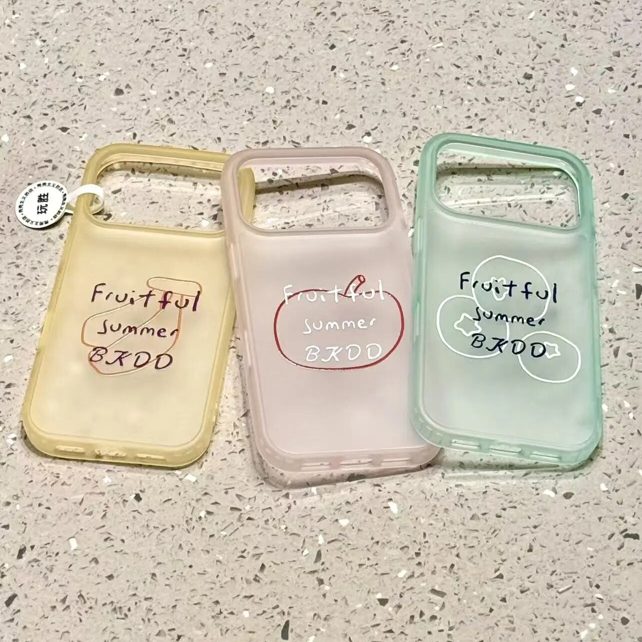 雨柠雾面半透英文字母线条水果适用苹果17promax手机壳iPhone17新款15小清新日韩ins个性创意14防摔保护套