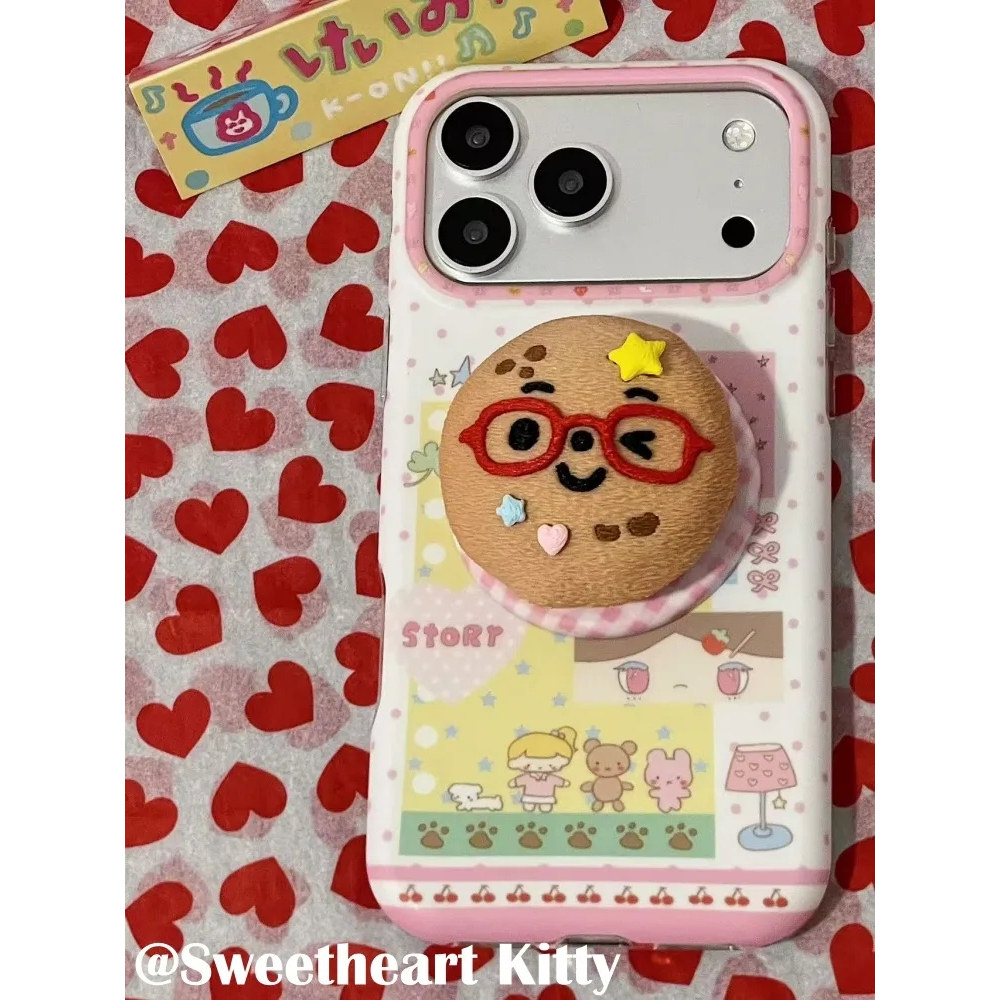 雨柠磁吸古早饼干小动物蛋糕插画适用iphone17promax苹果16手机壳15卡通日韩INS可爱14防摔保护套