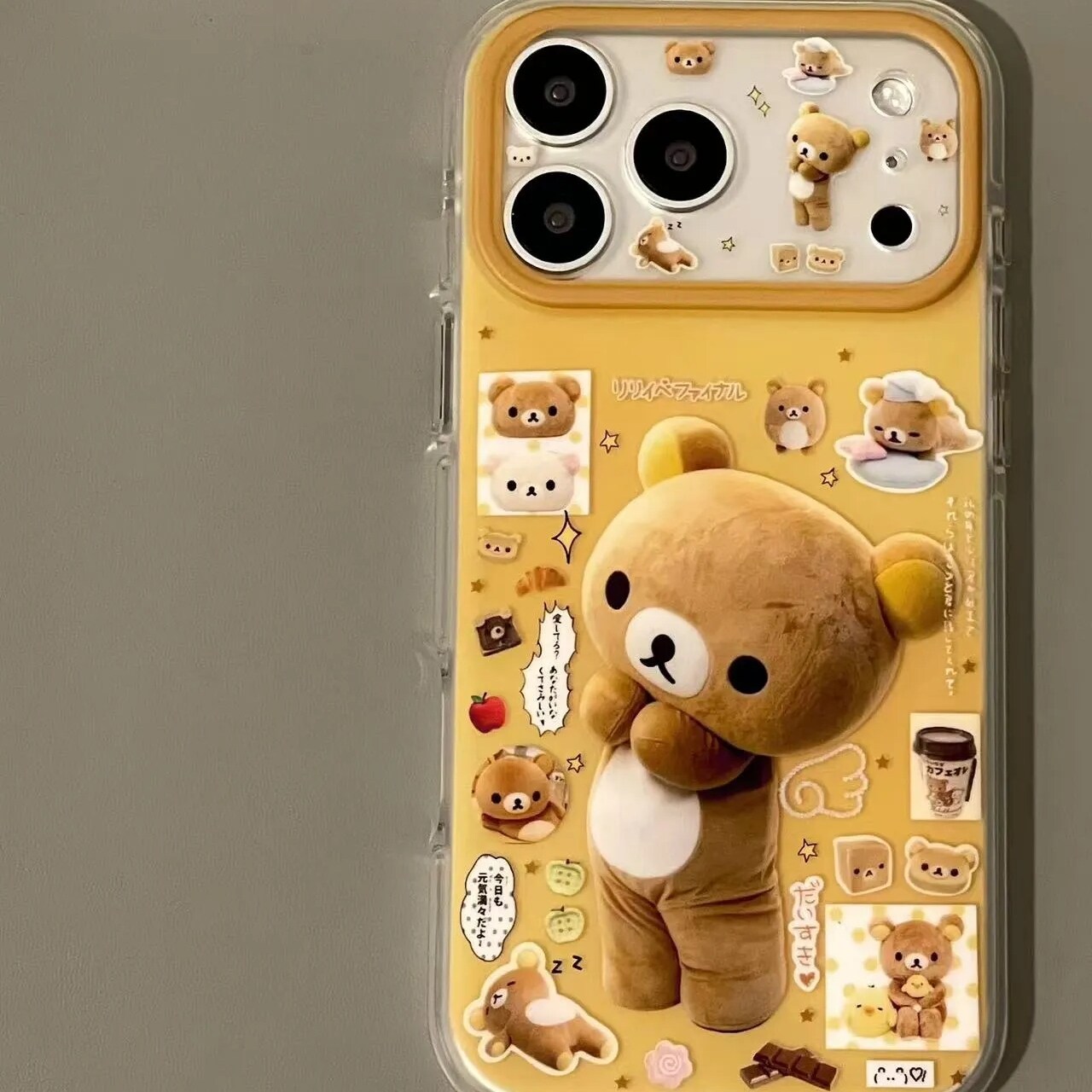 雨柠古早系日文轻松熊玩偶适用iPhone17Promax新款苹果16手机壳 15日韩卡通INS个性创意可爱14防摔保护套