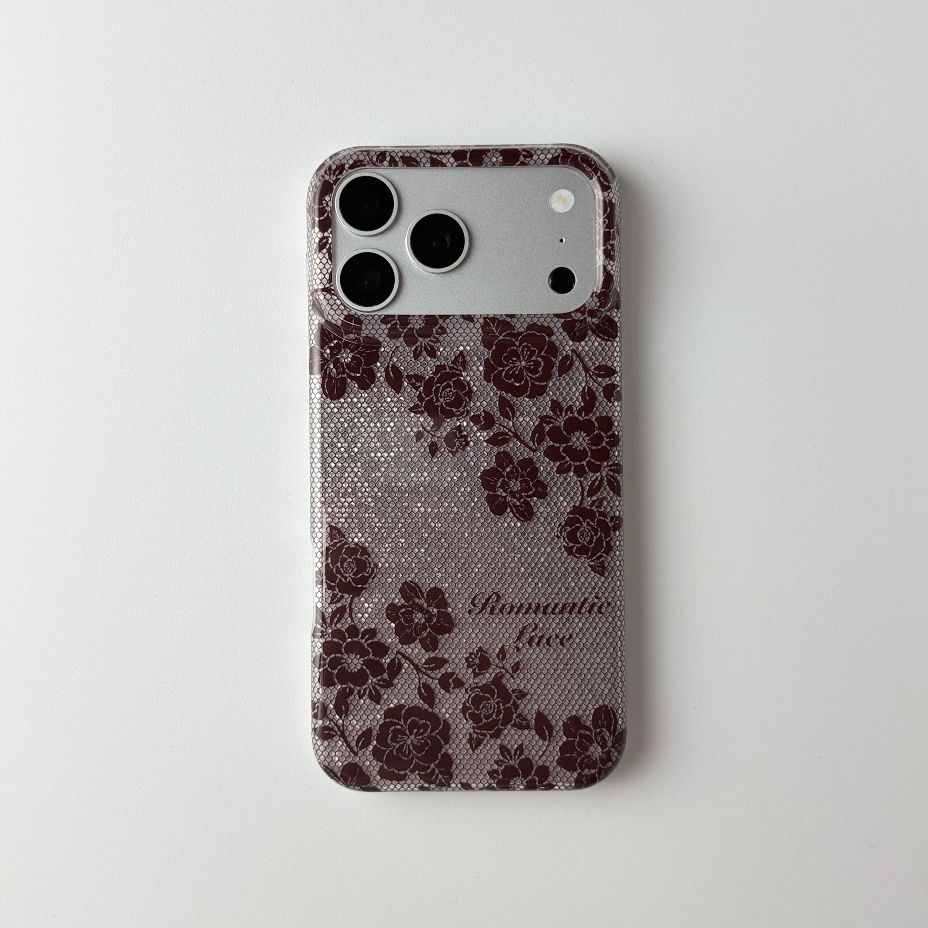 雨柠韩系ins高级感粉底玫瑰花英文适用iPhone18promax手机壳苹果17promax女款16promax新款16pro手机套防摔