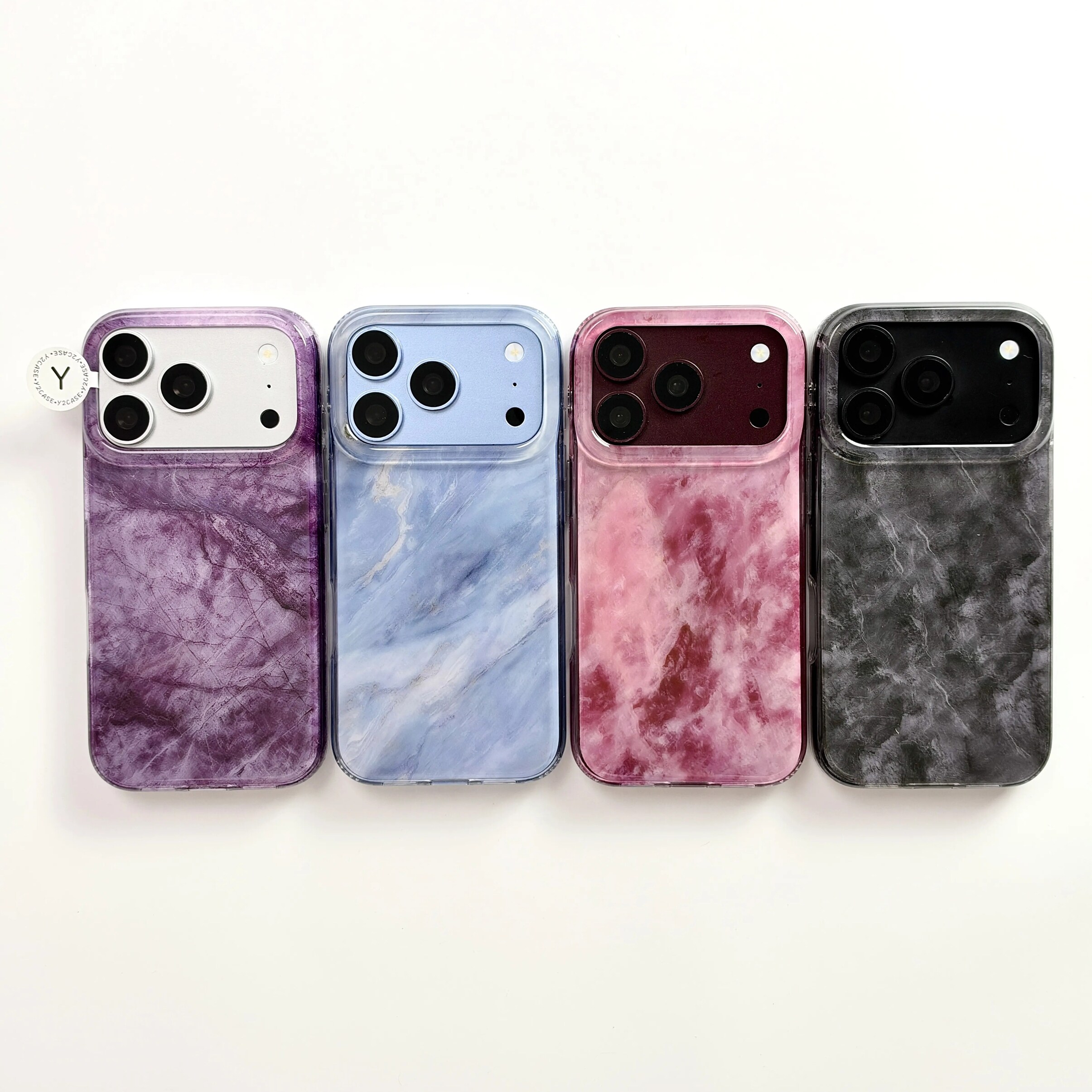 雨柠ins风简约小众个性大理石纹路IMD双层手机壳适用iPhone18新款苹果17日韩个性创意16小众15防摔保护套