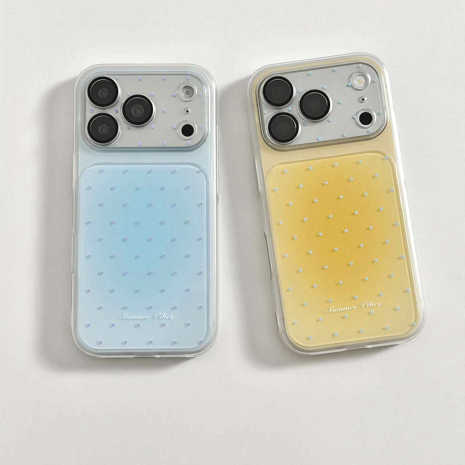 雨柠蓝黄底紫蓝波点适用苹果17promax手机壳iphone16新款15个性创意日韩ins卡通14防摔保护套