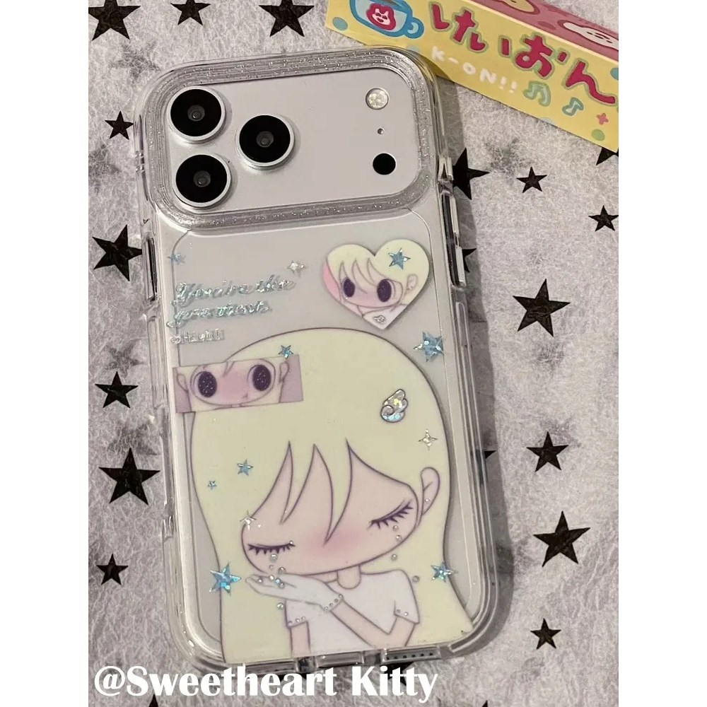 雨柠ins优雅白手套野有上秋适用iphone17promax苹果16手机壳15少女卡通日韩可爱个性创意14防摔保护套