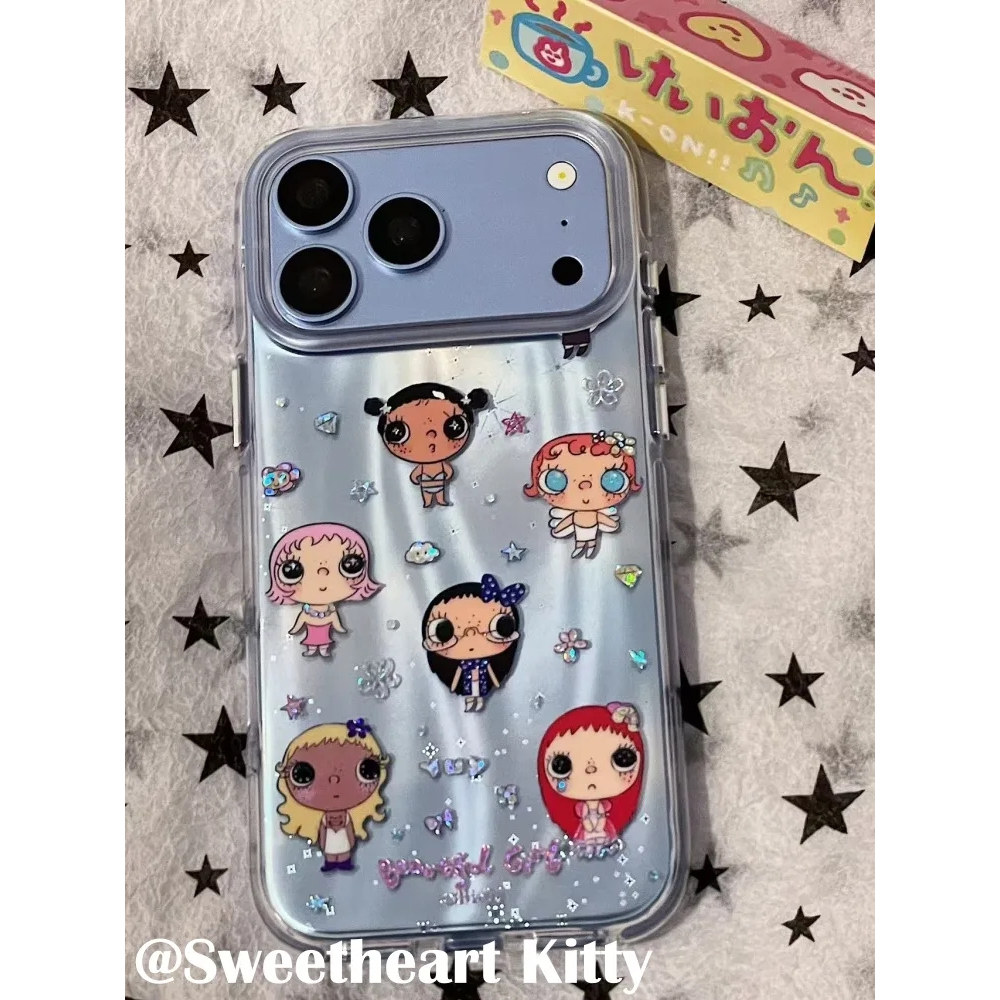 雨柠ins蓝色镭射闪钻小玉适用iphone18promax苹果17手机壳16少女卡通日韩ins个性创意可爱15防摔不退换