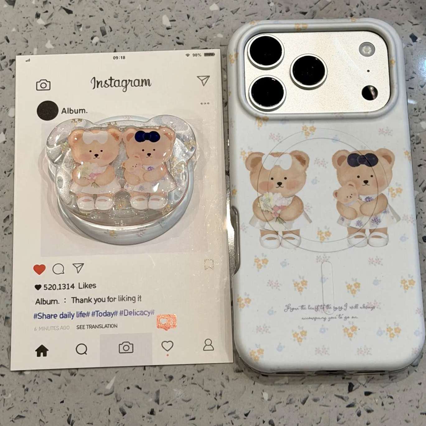 雨柠适用于iphone17promax手机壳治愈系可爱16pm碎花白裙蝴蝶结小熊15卡通日韩小清新INS14防摔保护套