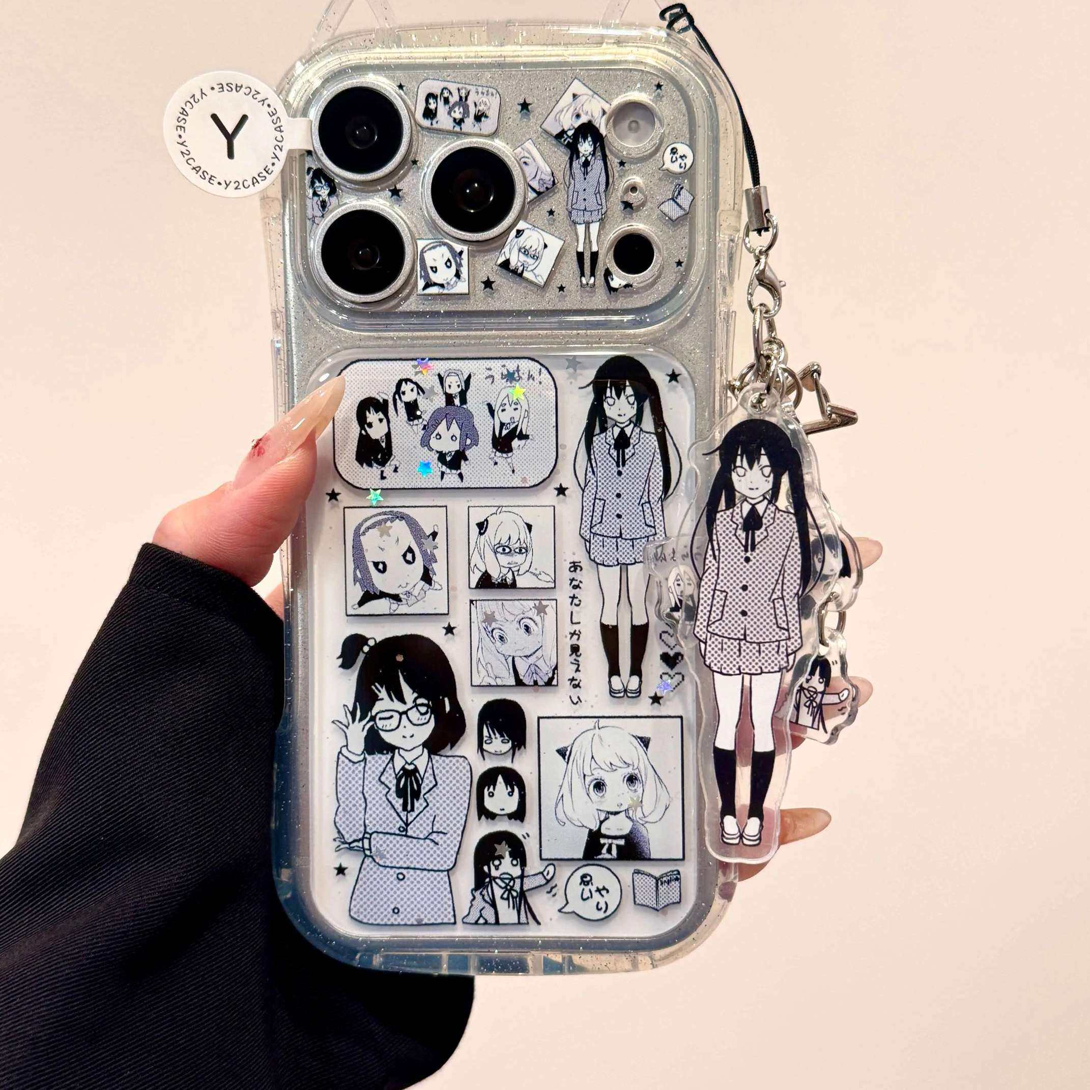 雨柠•ins风猫儿闪闪轻音少女手机壳适用iPhone17Promax新款小众苹果16日系15个性创意14防摔保护套