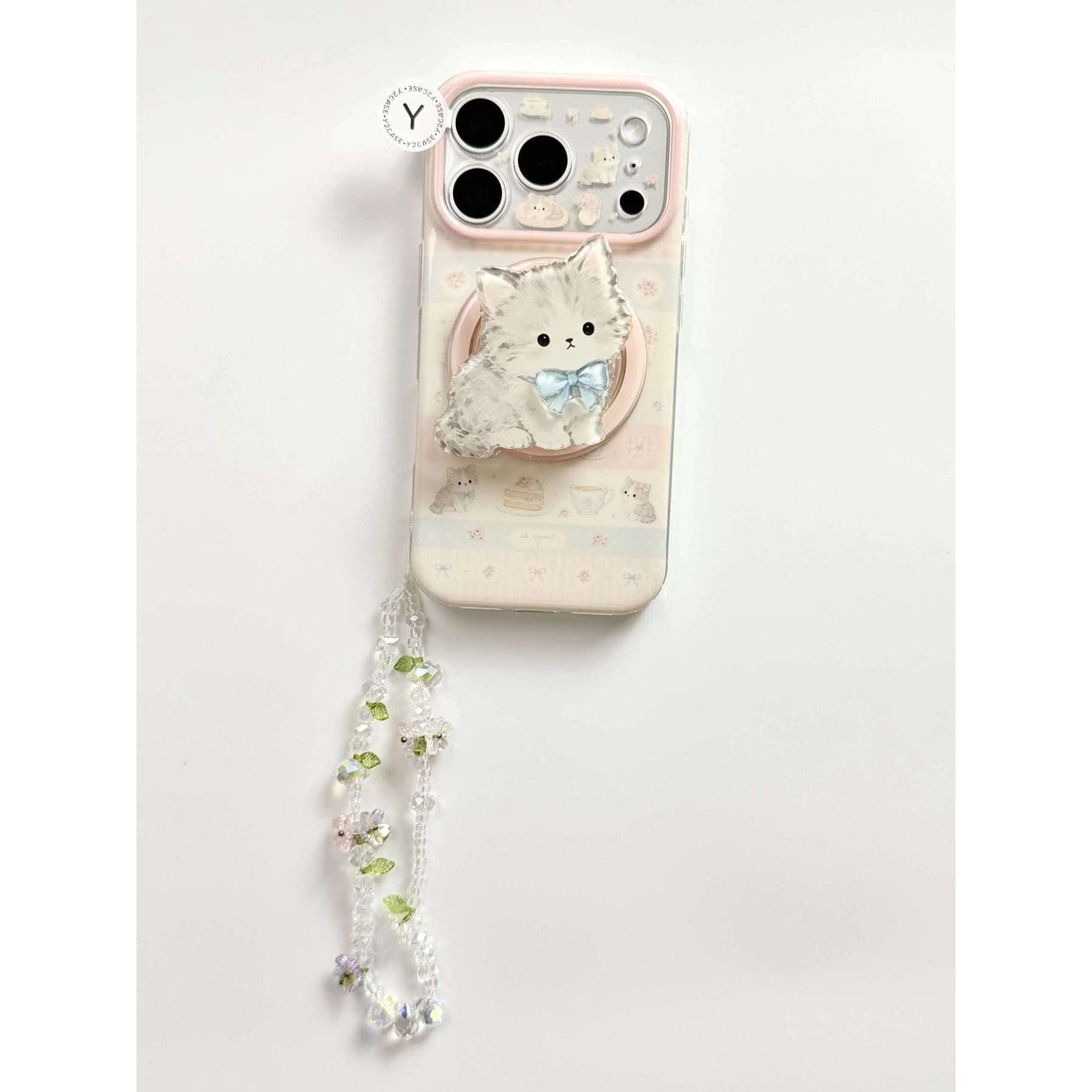 雨柠磁吸卡通可爱戴小领结的猫猫IMD双层手机壳适用iPhone17Promax新款苹果16日韩INS15个性创意14防摔保护套