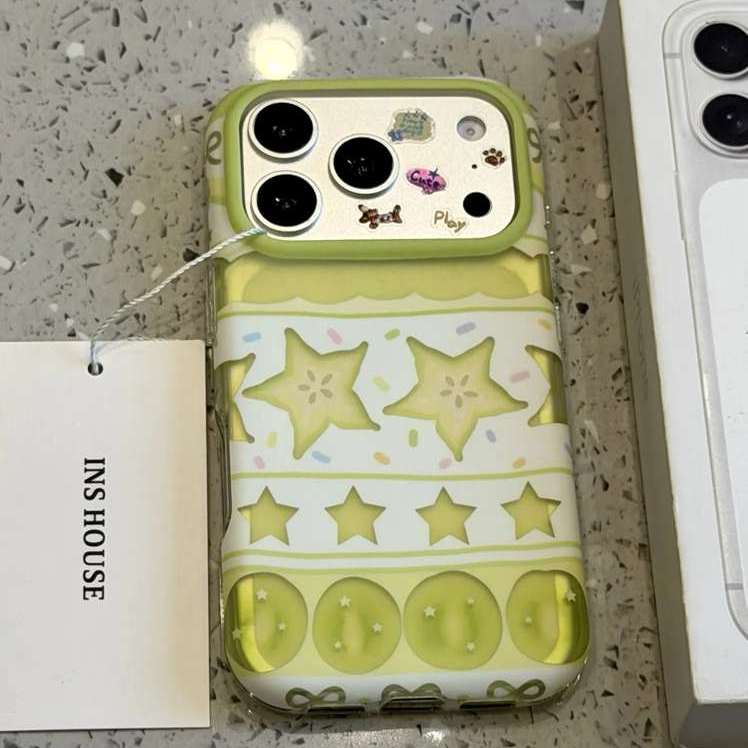 雨柠高级糖果色亮片玫红色适用于iphone17promax苹果16手机壳15pm新款小清新日韩卡通14防摔保护套