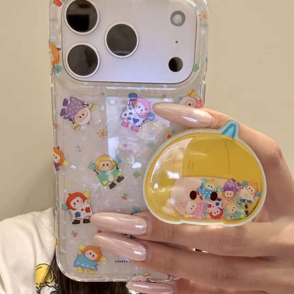 雨柠适用于iphone17promax手机壳卡通16pm不同造型沙锤风车短发女孩15卡通日韩INS个性创意14防摔保护套