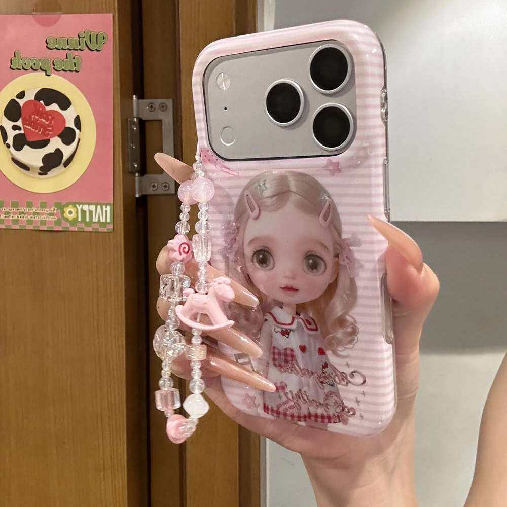 雨柠大孔精致芭比娃娃可爱手机壳适用iPhone17pro新款苹果16手机壳15卡通日韩INS个性创意14防摔保护套