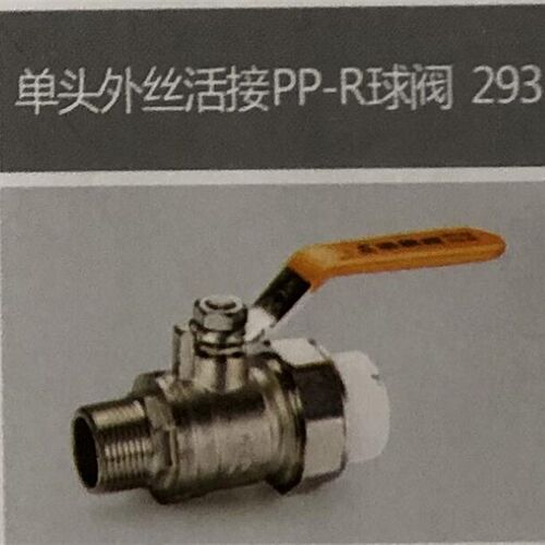 埃美柯外丝PPR球阀293黄铜电镀加厚热熔管阀一体活接外螺纹开关阀