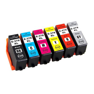 适用爱普生EPSON 378 T378 378XL墨盒XP-8600 XP‑8605打印机黑色