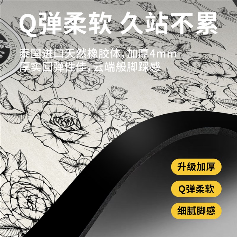 2024新款硅藻泥厨房地垫防滑吸油可擦免洗家用门口专用耐脏脚垫子