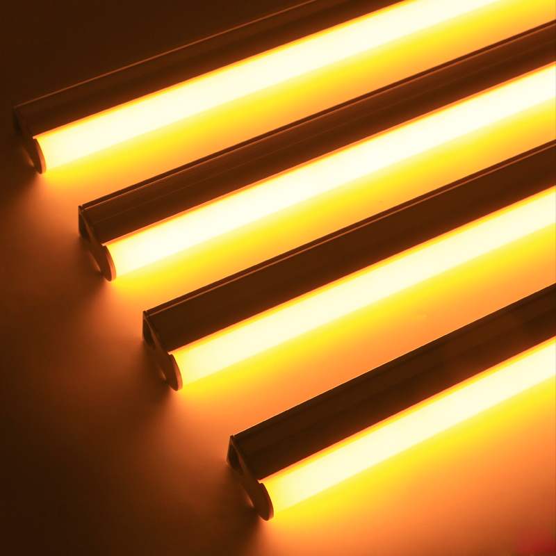 金黄光LED灯管发光暖色霓虹长条墙壁灯棍商用悬吊式天花板外墙装