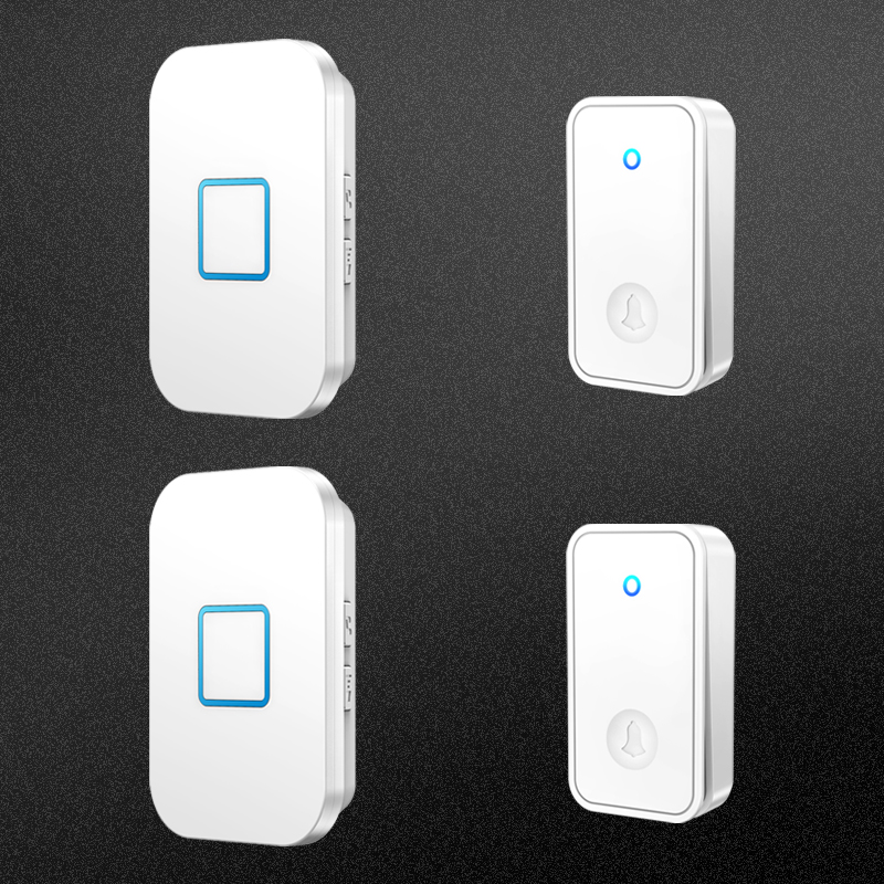 无线门铃家用二拖二远距离电子遥控防水智能自发电老人呼叫器防水