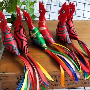 迎春鸡 立春宝宝戴的小鸡打春鸡纯手工布艺缝制装饰用品