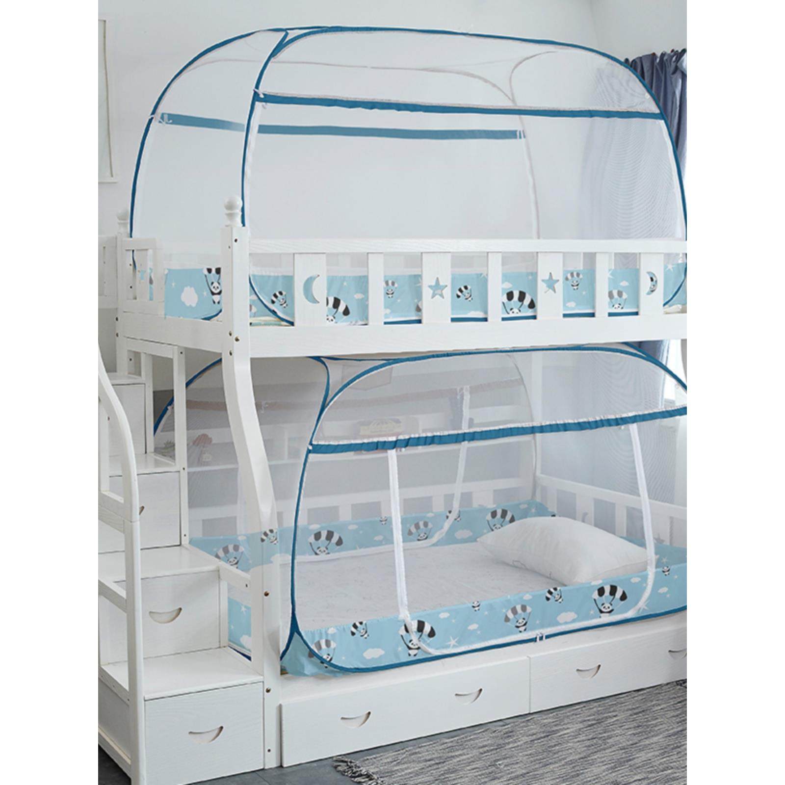 1单人免安装蚊帐三开门0.8米床0.9m学生80宿舍90x190cm2上下铺1.9