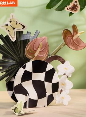 LAGOMLAB艺术香氛花卡纸艺桌面雕塑摆件花瓶花束陈列