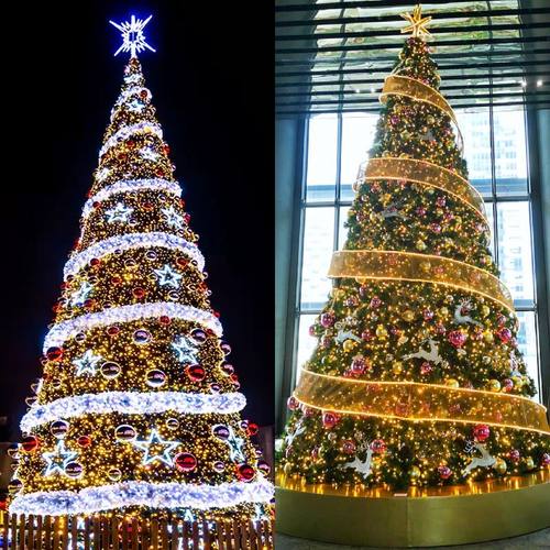 大型框架圣诞树户外发光